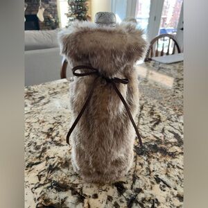 New Years Eve Fur Wine Champagne Bottle Cover